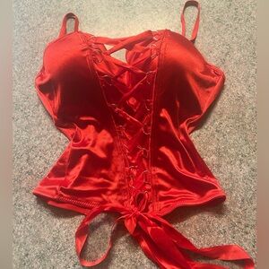Spirit Vibrant Red Satin corset